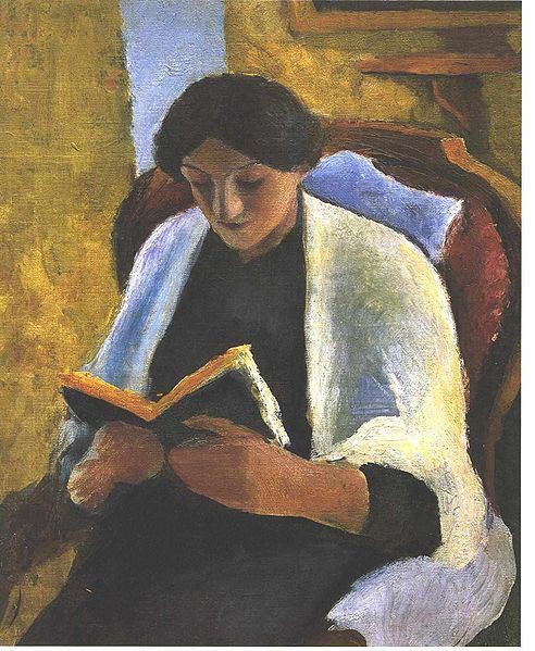 Reading woman